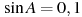 \sin A = 0,1