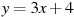 y=3x+4